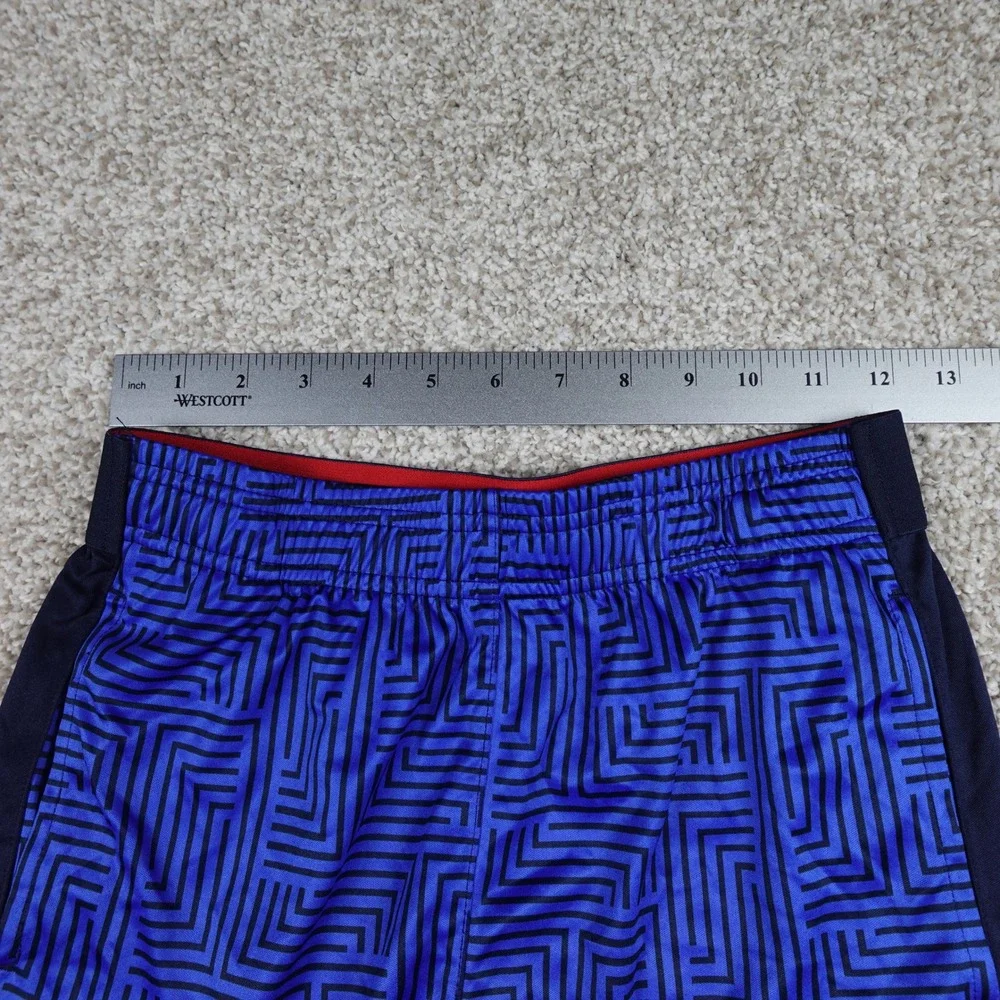 Superman Boys Blue Black Geometric Athletic Shorts Size 10/12 MBL0003WT